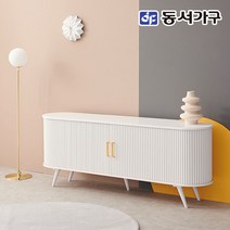동서가구 네오 로드리 원목 템퍼보드 슬라이딩 미닫이 1800 거실장 TV다이, 화이트 사선형
