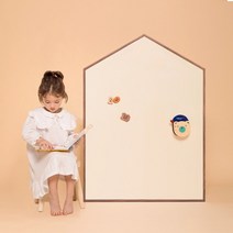 [바보사랑] 릴리후스 원톤 M 유아 자석 칠판 보드, 상세 설명 참조, 색상:아이보리 / 프레임:브라운
