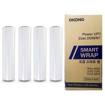 오공 스트레치필름 공업용랩 4롤 (12 15 18 20 25 30mic), (기능성)12mic x 500mm x 350미터, 1개