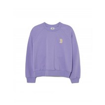 MLB KIDS 베이직 스몰로고 크롭 맨투맨 BOS L.Violet