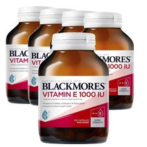 뉴질랜드 블랙모어스 Blackmores Vitamin E 비타민E 1000 IU 100캡슐, 5팩