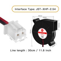 3D 프린터 팬 5015 공기 송풍기 5V 12V 24V 미니 울트라 조용한 오일 베어링 약 7500 RPM 터보 용 소형, 01 24V Air blower