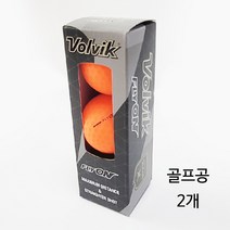 볼빅 플라이온 2피스 무광 컬러 골프공 2개 색상선택, 오렌지, 2개입