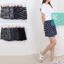 밴딩 치마바지 반바지 아이스 쿨반바지 여자 고무줄바지