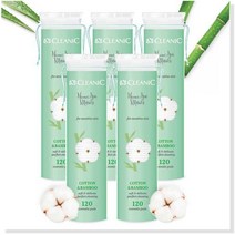 클레아닉 클레아닉 최강 부드러운 화장솜 순면과 대나무콜라보 코튼 밤부 120매x5sets
