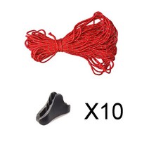 반사 Paracord 텐트 코드 로프 캠핑 천막 러너 가이 라인 패스너 바람 버클 삼각형 스토퍼, [01] 10 stopper red rope