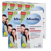 미볼리스 Mivolis Immun Lutschtabletten 독일 이뮨 캔디 블랙 커런트 맛 30정, 6팩