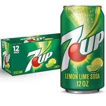 7UP 레몬 라임 소다 12 Floz 캔 12개입, 1팩