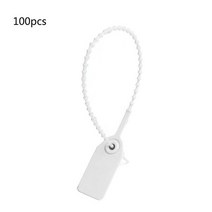 견고한 100pc 일회용 플라스틱 풀 타이트 보안 씰 간판 번호 자체 잠금 도매, 한개옵션1, 02 WHITE