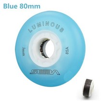 8 pcs 원래 SEBA LED 샤인 휠 85A 슬라럼 FSK 스케이트 Rodas 90A 슬라이드 롤러 72mm 76mm 80mm 높은 HV 형광 플래시, 85A Blue 80mm