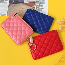 카드 여성 양가죽 지갑 동전 경량 퀼팅 예쁜 40대 50대 작은 케이스 깔끔한 넉넉한
