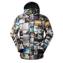 GS 남자의 스노우 슈트 코트 겨울 야외 스포츠 착용 보드 의류 10K 방수 Windproof 통기성 의상 스키 재킷, 08 Picture Jacket_05 XL