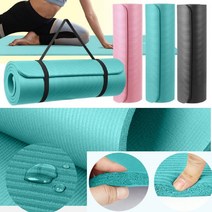 고밀도 발포NBR 충격흡수 초보자용 요가매트 간편휴대 위생표면 밀림없는 홈트, NBR 16mm 퓨어마린