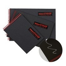 아트앤디자인 포트폴리오 블랙 스케치북 200g 25매 A5