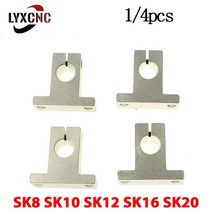 1/4PCS SK8 선형 베어링 레일 샤프트 지원 SK10 SK12 SK16 SK20 축 XYZ 테이블 CNC 라우터 3D 프린터 부품, 02 1pc_02 SK10