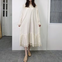 [세인트이브] 고퀄 빅사이즈 루즈핏 보헤미안 잔꽃포인트 롱원피스