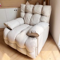 싱글 소파 의자 크림수면 거실 침실 흔들 의자, 민트그린-수동앉기81x91x95cm