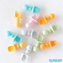 범킨스 자기주도 아기 유아 베이비 스푼포크 세트, [509171]베이비-탠저린, 1개