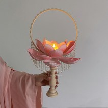 연등 연꽃등 조명 연꽃 무드등 굿즈 용품 불교 인테리어, 핑크A