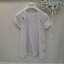 페리미츠 블루체크핀코트원피스 P2223O656