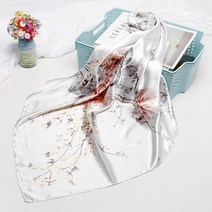 분위기 여신 쁘띠 실크 스카프 미니 대형 정사각형 여성 방도 까레 울 머플러 명품스타일 스카프 레터링 도트 체크 방도 트윌리 20