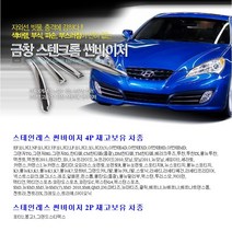 금창 스텐크롬 스테인레스 썬바이저 4P 선바이져 색바램I부식I파손 안심 유비, 액센트