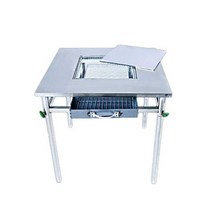 깡통테이블 고기집 곱창 대창 업소용 식당 테이블, 정사각형 65x65+ 팬