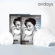 [새 패키지] 에어데이즈 KF94 슬림핏 대형.중형.소형 화이트 여름용 마스크 더얇고 가벼운 귀편한 바인셀러, 대형, 30매