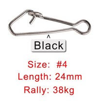 jackfish 낚시 커넥터 50 개몫 스테인레스 스틸 낚시 회전 스냅 낚시 후크 바다 바다 회전 롤링 스냅, 04 B4, 1개