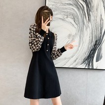 치마 마이리틀블랙드레스 프렌치복고풍 프랑스 스타일 햅번원피스 여성 햅번 카라 빈티지 꾸안꾸