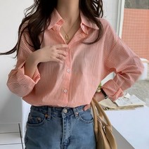 드레스날다 굿초이스 루즈핏 스트라이프 셔츠(mnb1113)