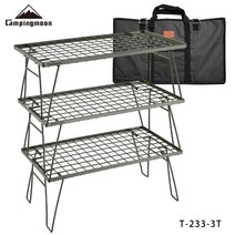 이중연소화로대 야끼화로 드럼통화로 일회용화로 연탄화덕 Campingmoon Coman, 【t-233-3t】테이블 3개 + 가방