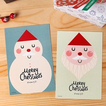 디자인아지트 [주문제작]엽서 크리스마스 스노잉, 산타, 1개