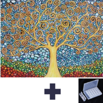 루시앤에밀리 DIY 보석십자수세트 + 고급보관함(28구), 1세트, 생명의 나무 30x40+28구 보관함
