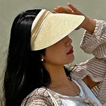 글램디아 여성 라인 라탄 썬캡