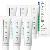 메디안 화이트브레스 미백치약 페퍼민트향 100g /미백은기본_구취케어까지, 6개
