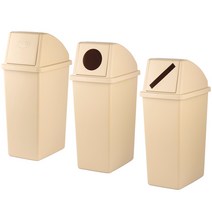 온더바이 대형 쓰레기통 가정용 업소용 재활용 휴지통 대용량 분리수거함, 종이 베이지