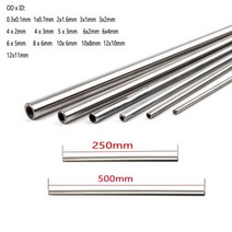 잔디깎기 1 10pcs 250mm500mm 304 원활한 Stainlessy 철강 모세관, 6x4mm  2pcs+500mm