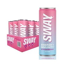 Sway Energy + 음료 딸기 12 Floz 카운트 에너지 160mg 일일 멀티 비타민 농축