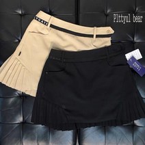 Plttyul bear 여름 치마바지 골프 여성 슬림 주름 스커트 스포츠 스커트 땀 흡수