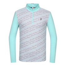 까스텔바작 남성 스트레치 로고 프린트 반집업 티셔츠_BGASTS009WH.