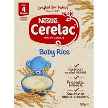 네슬레 NESTLE CERELAC Baby Rice 호주 세렐락 베이비 라이스 시리얼 1단계 200gX6개, 1팩
