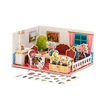 레디코 입체 퍼즐 세트 3D 종이 모형 DIY 미니어처 조립 어린이 행사 단체 만들기 키트 배 비행기 건축물 재료, 거실( 사은품 증정), 1개