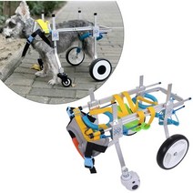 일본직발송 4. Pssopp 강아지 휠체어 반려동물 휠체어 장애인 반려동물강아지고양이용 뒷다리 도그 워커, S_One Color, One Color