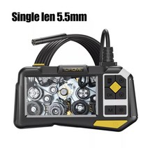 고성능 ENWOR 45 인치 산업용 내시경 듀얼 카메라 IPS 스크린 세미 리지드 케이블 IP68 방수 렌즈 검사 보어스코프 55mm, [04] Single 55mm, 04 Single 5.5mm_03 10m