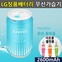 두방샵 국산 LG배터리 무선가습기 USB 충전식 미니 가습기 차량용가습기, 그레이화이트
