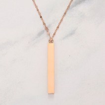 스틱 목걸이 드롭 라운드 코너 스퀘어 바 사용자 정의 조각 이름 로고 에 대 한 스틸