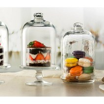 조각 케이크 스탠드 디저트 유리 돔 소형 파티 트레이 터키 케익 접시 홈 파티 화분 그릇 글래스 떡 접시 홈 카페 파티 용품, 02.파바사체 디저트 돔 헬싱키