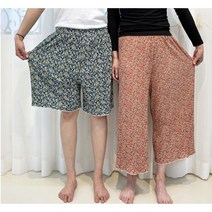 동동 플라워 플리츠 냉감팬츠 냉장고바지 5부 / 8부 1+1