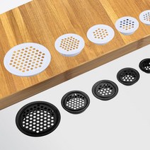 환기구 환풍구 환기팬 4pcs 옷장 캐비닛 메쉬 구멍 블랙 에어 벤트 루버 환기 커버 스테인레스 스틸 블랙 컬러, 블랙 플랫, 53mm